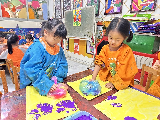 塑料袋拓印画